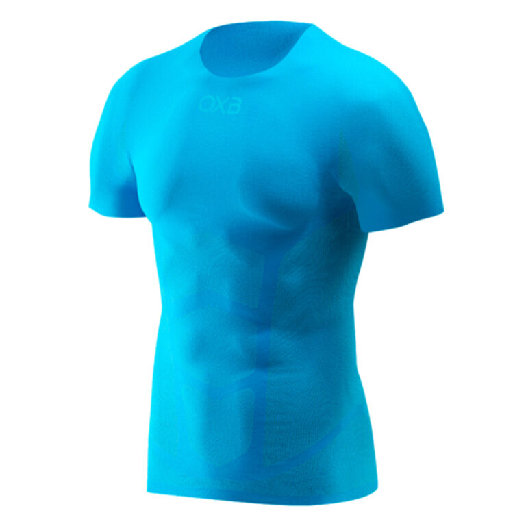 Oxyburn OXBABDOMINA 5098 unisex shirtsleeve (gialla fluo/bianca/azzurro) - immagine 2